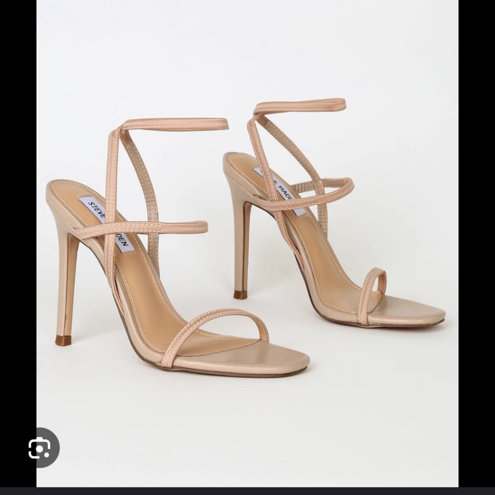Steve Madden Nude Strappy Heels